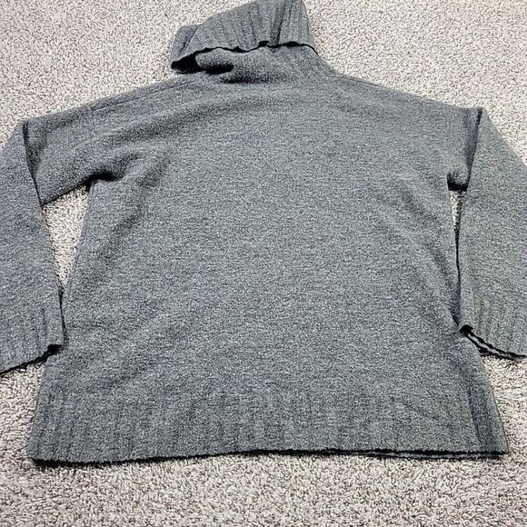 Theory Turtleneck Sweater Womens Large Gray Wool Blend Long Sleeve *FLAW* - Picture 9 of 9